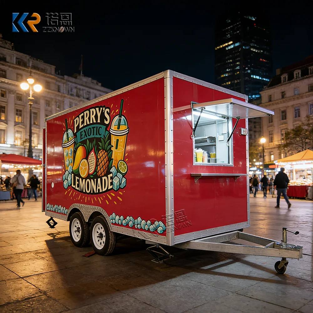 

Профессиональный коммерческий фудтрак для уличной торговли, передвижная тележка для десертов и вафель, фургон для фастфуда с полностью оборудованной кухней