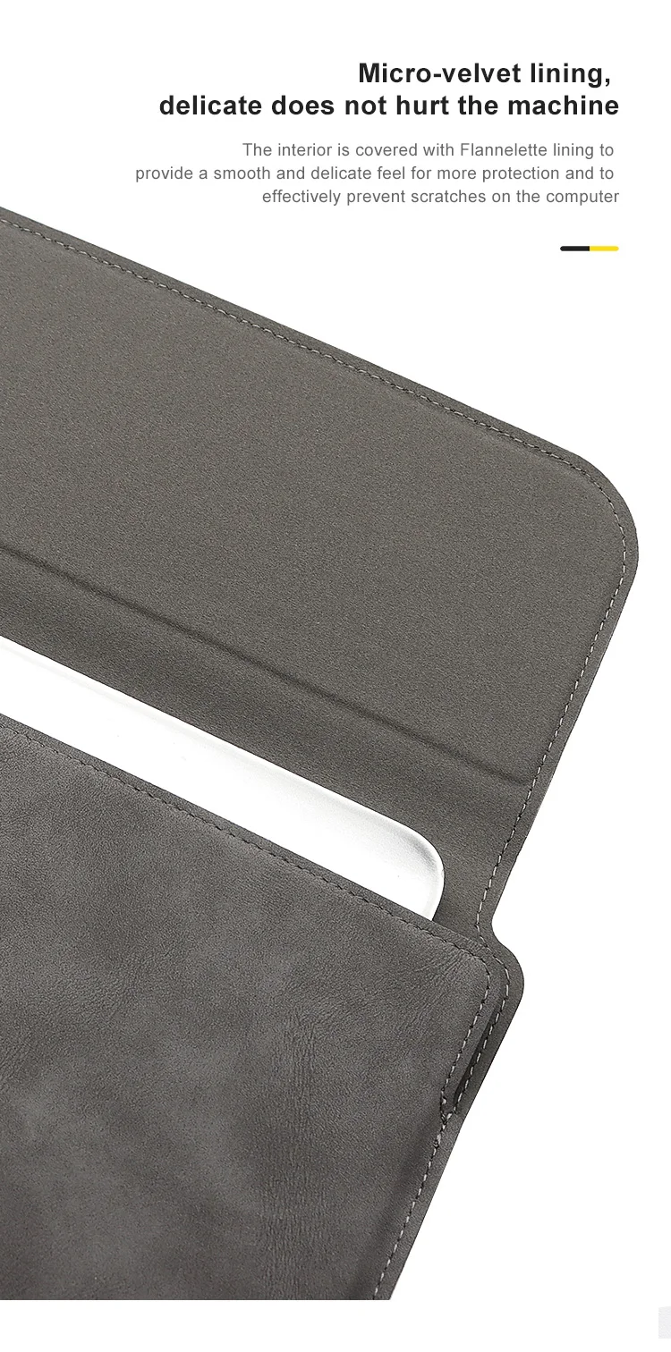 PU Leather Laptop Sleeve Bag For Macbook Air Pro 13 15 16 Case Notebook Cover For 13.3 14 15 15.6 inch Redmi Huawei Dell HP ASUS