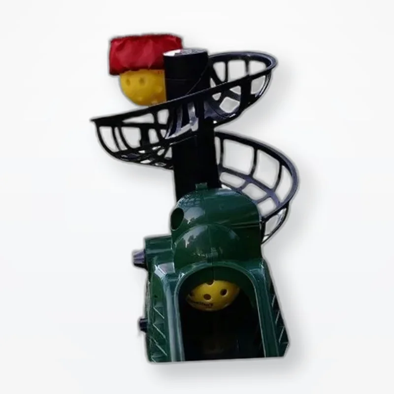 Badminton Shuttlecock Launcher 680PBH,ABS Green Body,19.1x11x7.2 Inch,Gear Driven Auto Feeding for Drills&Outdoor Beginners