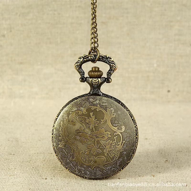 World of Warcraft Theme تنقش Pedant Watch خمر الرجال عارضة البرونزية سلسلة فوب Montre الأزياء #3