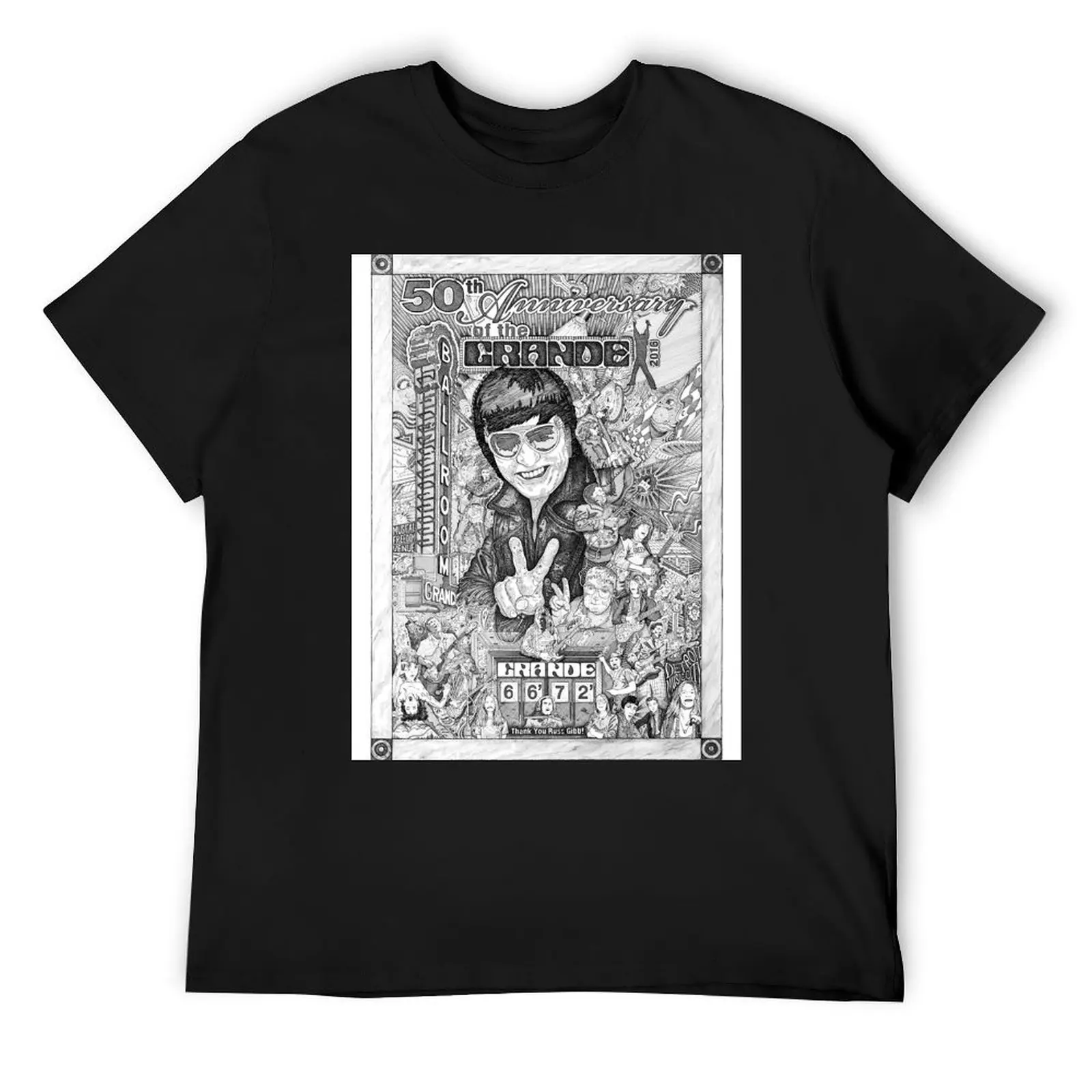 Russ Gibb & the Grande Ballroom T-Shirt quick drying anime tshirt mens tall t shirts