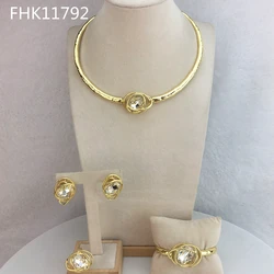 Yuminglai Dubai Fine Jewelry Classic Rhinestone Jewelry Sets for Women FHK11792