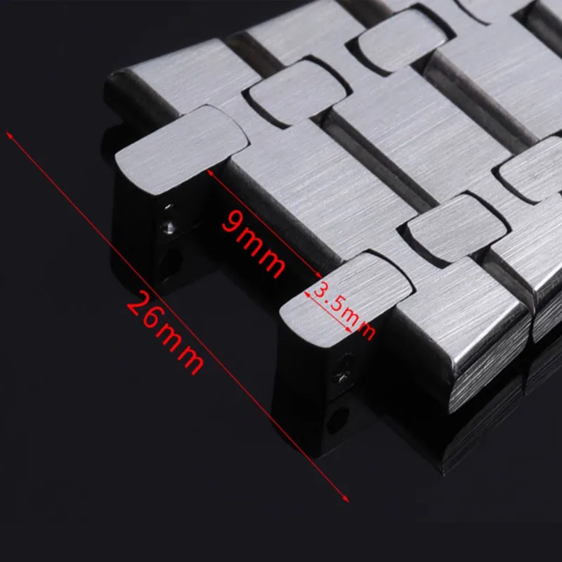 AP 15400 Audemars Piguet 로얄 오크 스트랩 남성용 시계 밴드 26mm 28mm 용 904 스테인레스 스틸 실버 팔찌