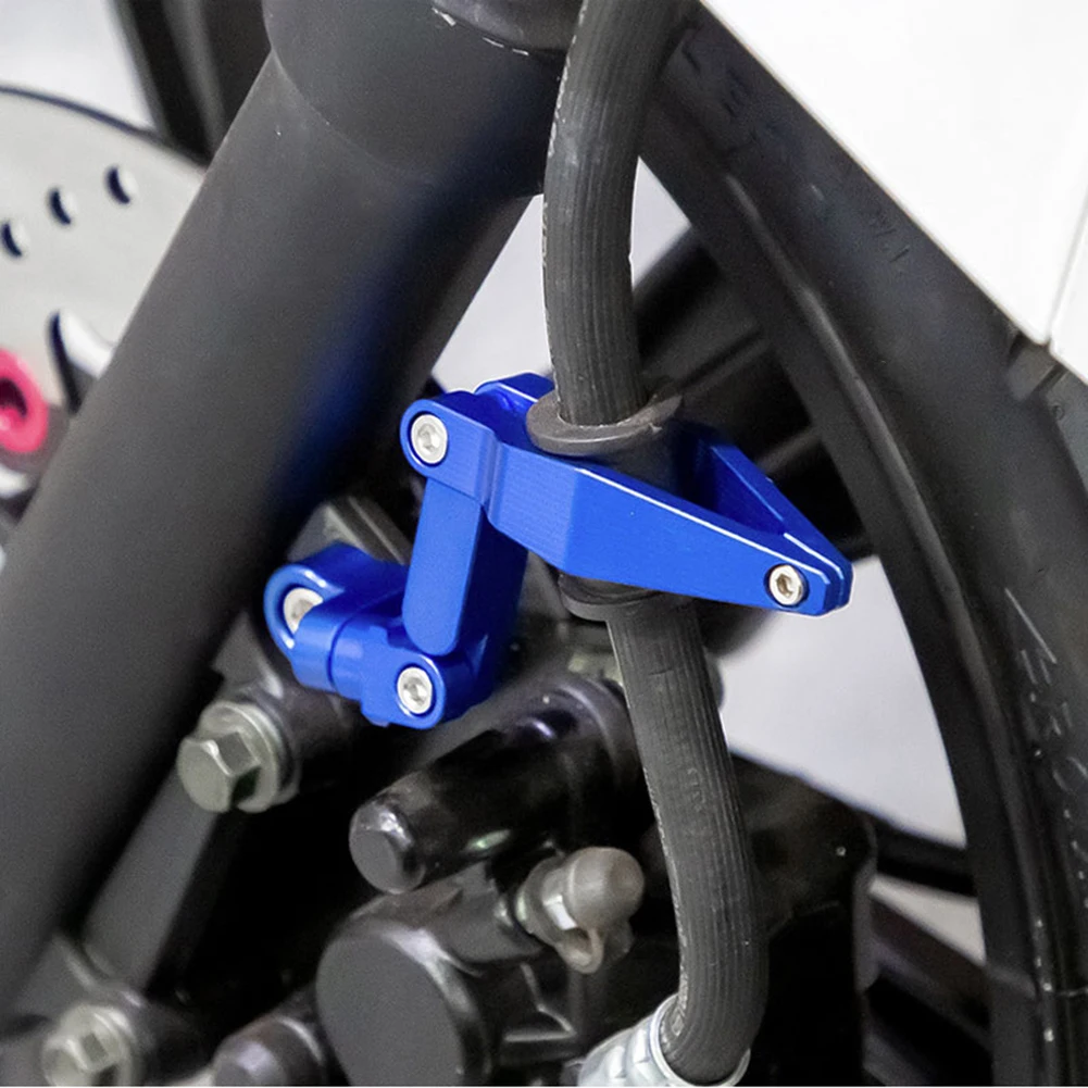 Motorcycle Front Brake Line Hose Clamp Holder Replacement Foldable Design Aluminum Alloy Oil Pipe Clamps Motorcycles Accessories