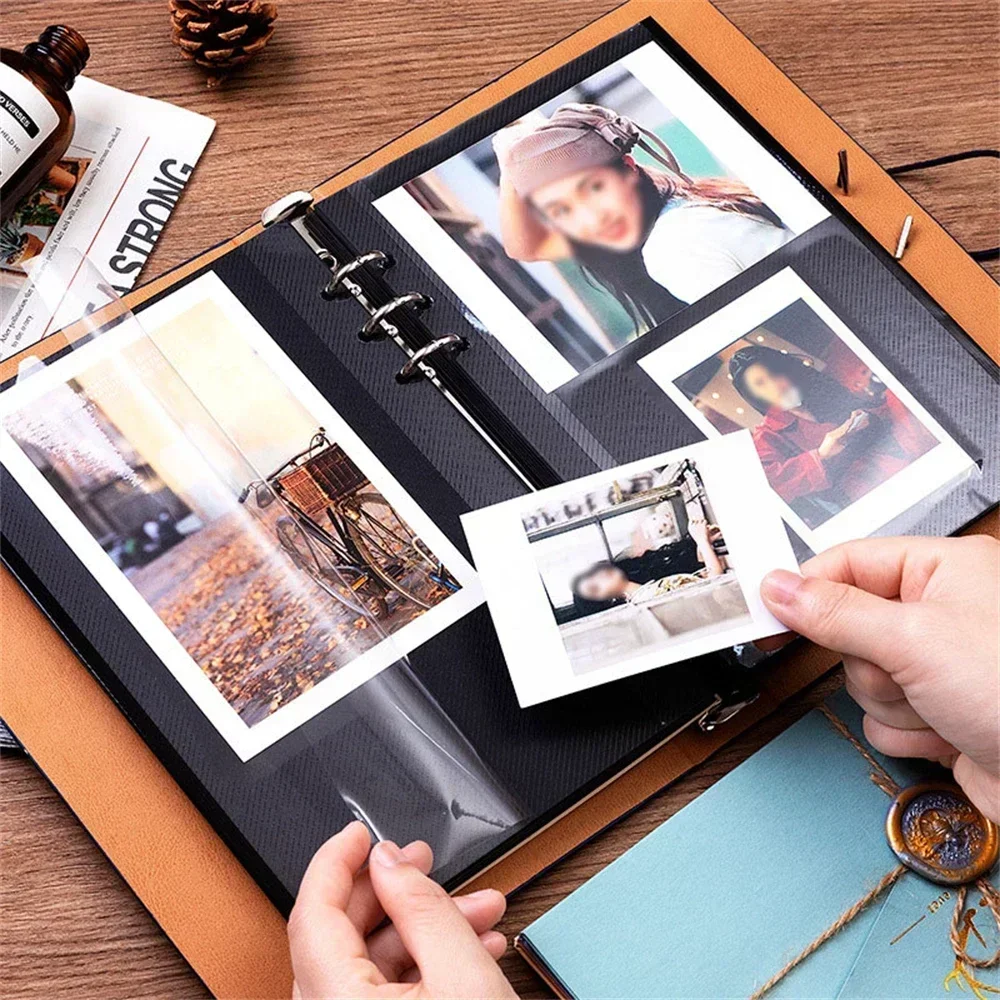 

6 Inch Vintage Self Adhesive Photo Album DIY Card Album Storage Record Scrapbook for Travel Wedding Anniversary Memory Books