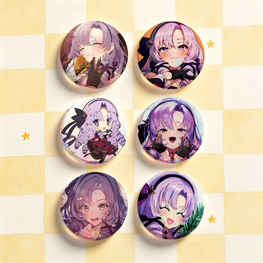 VTuber H-Hyakumantenbara Salome Badges 25 32 44 58 75 mm Round Customizable Wholesale Fan goods Self-made fan freebies