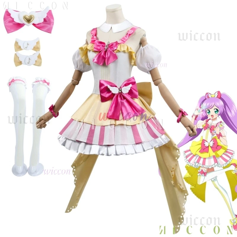Manaka Laala Cosplay Anime Pripara disfraz Lala peluca chica vestido de princesa traje fiesta de Halloween traje de juego de rol para mujer juego de rol