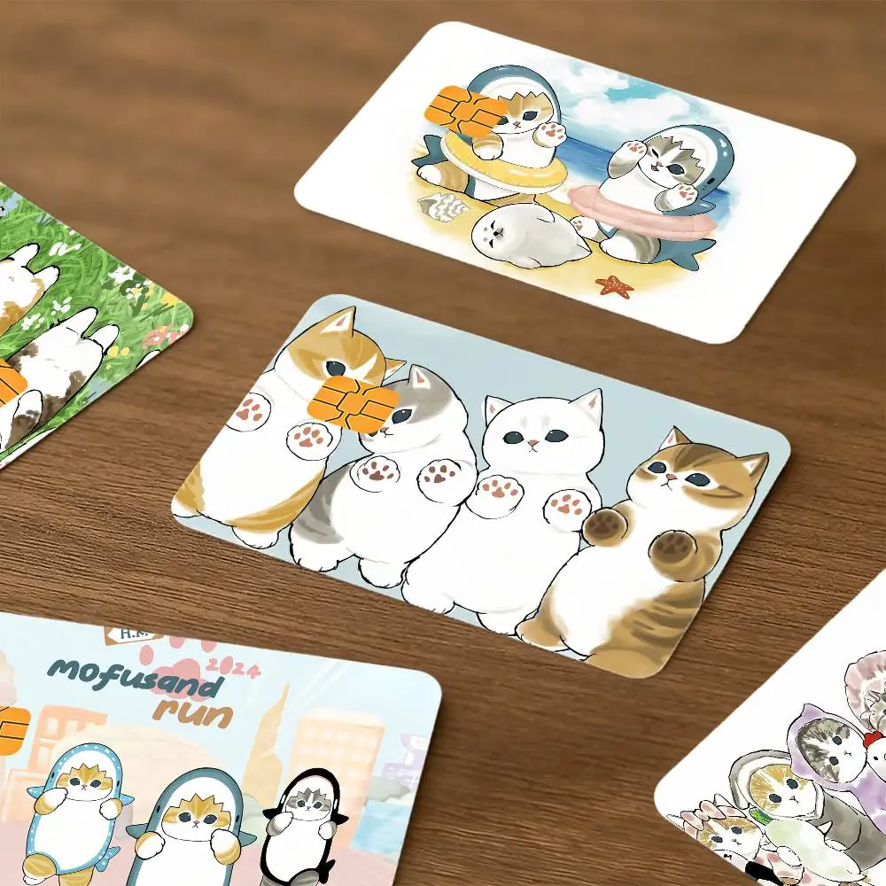 M-Mofusandes-d Cute Cartoon Bank Card Sticker Film Skin Cover for Debit Credit Bank Card Ultra-Thin and Fade-Resistant