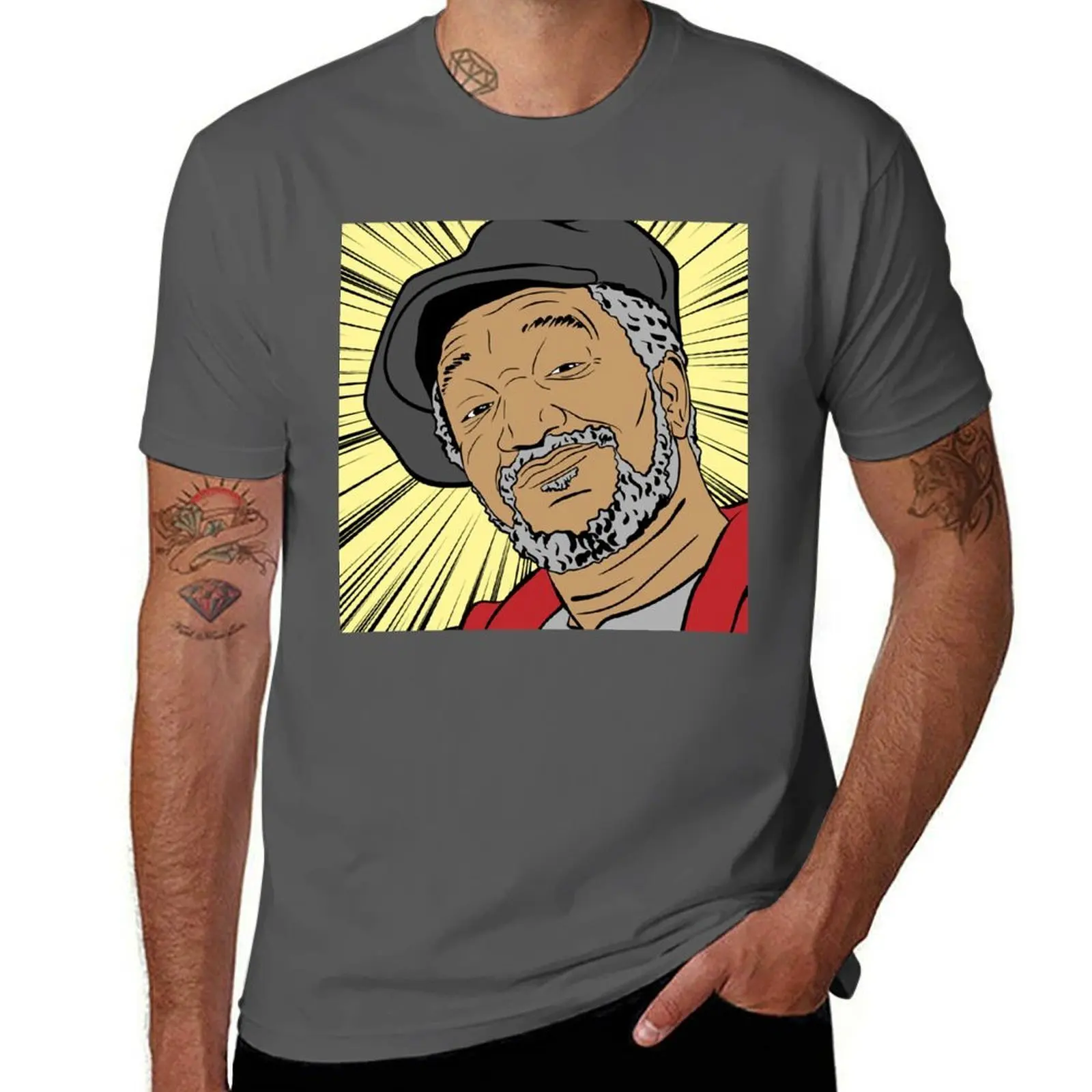 

Футболка Legend Redd Foxx, мужская футболка из плотного хлопка, мужские футболки, хлопковая футболка