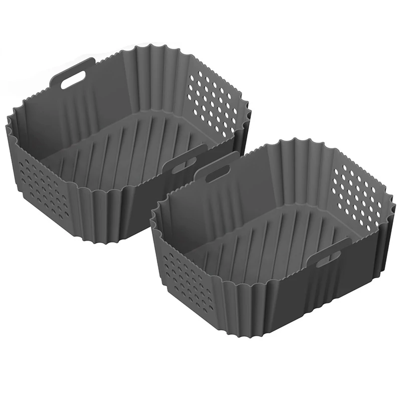 

2PCS Air Fryer Silicone Liners For Ninja SL401 Double Stack XL 2-Basket Air Fryer Liner Basket For Air Fryer