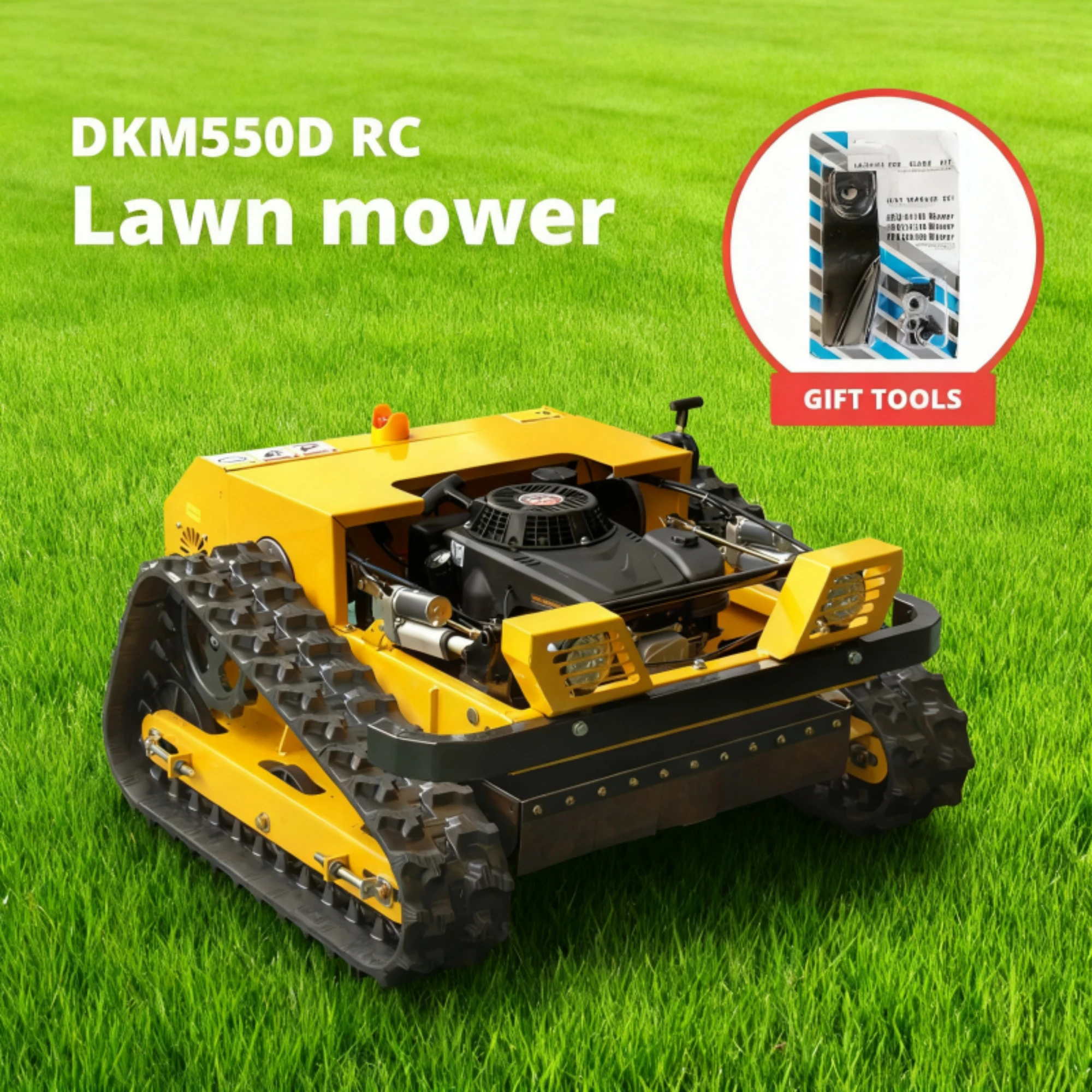 

Настраиваемая радиоуправляемая газонокосилка: скорость 5 км/ч, двигатель 224 куб. см, умный дистанционный запуск и функция экстренной остановки, косилка для крутых склонов