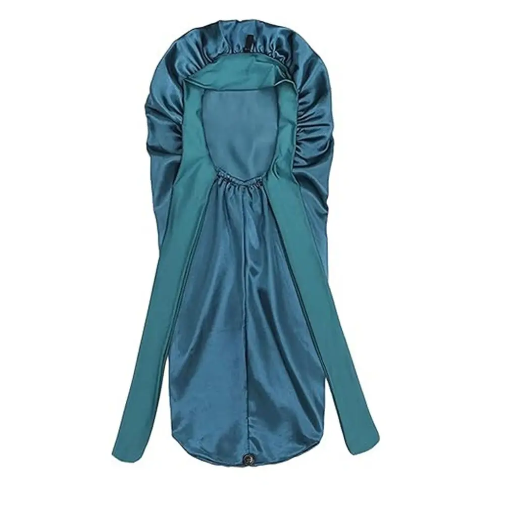 

Comfortable Women's Bonnet Elastic Smooth Long Sleeping Hat Single Layer Satin Lined Night Sleep Cap Natural Curly Hair