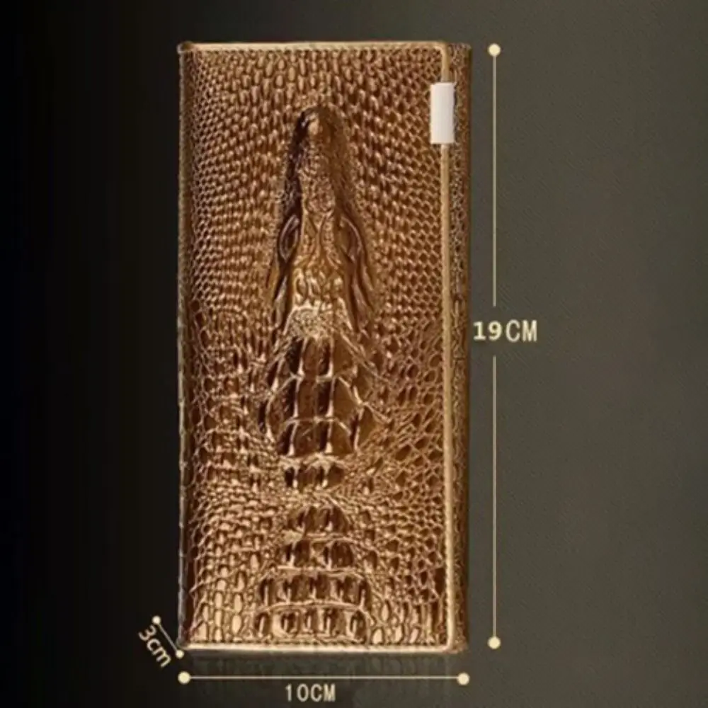 PU-Leder Geldbörse mit Krokodilmuster Reißverschluss-Münzfach Damen-Portemonnaie Brieftaschen-Design Multifunktional – Detail 1