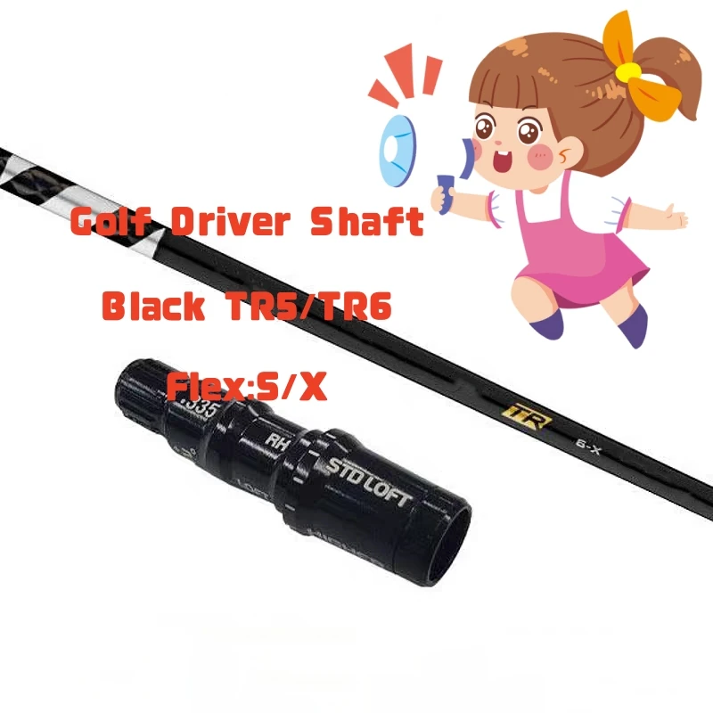 

Black TR5 or TR6 Golf Driver club Graphite shaft S/X 0.335 tips Length 45 inches