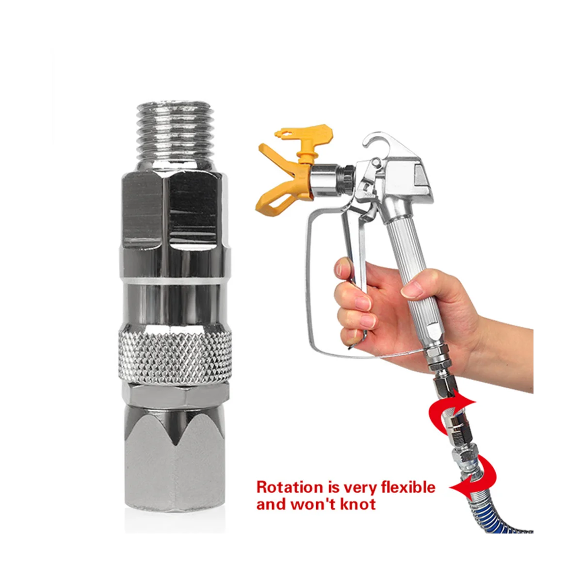 ステンレス鋼のエアレススプレー,アダプター,スプレー,エアレス,高圧ペイントスプレー,5個