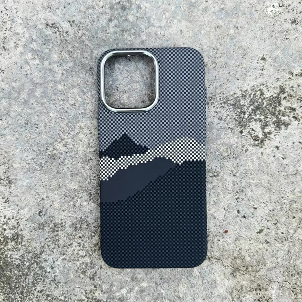 Buntes Kevlar-Muster für Magsafe Magnetische Handyhülle für iPhone 18 17 16 15 11 12 13 14 Pro Max Luxus Kabellose Ladehülle – Detail 17