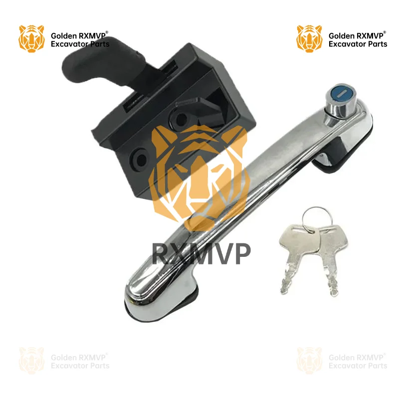

For Hyundai excavator accessories: Hyundai R60-7 cab door lock assembly, external handle lock block, excavator accessories