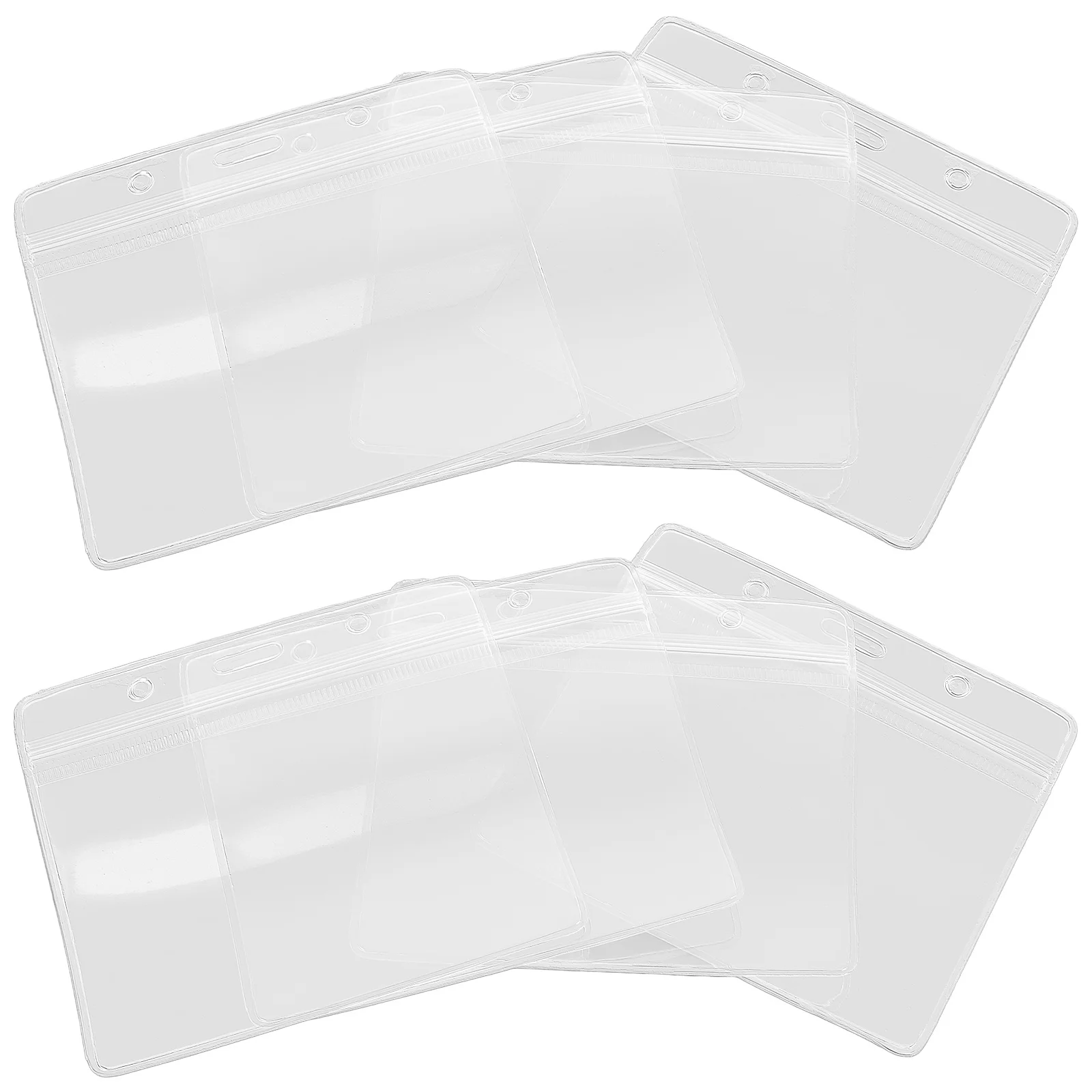 

50Pcs Clear Horizontal Id Card Holder Transparent Badge Sleeve Name Badge Protector Working Cards Protector Id Holder Horizontal