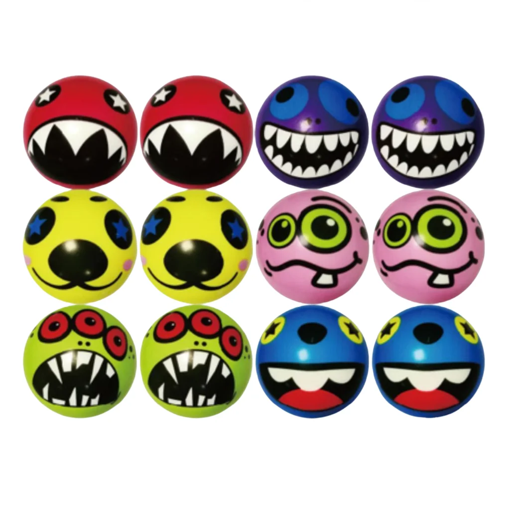 Kinder Ausdruck weiche Bälle Spielzeug lustige Schwamm Stress Ball Squeeze Smiley Gesicht Grimasse Pu Schaum für Kinder für Erwachsene Sport