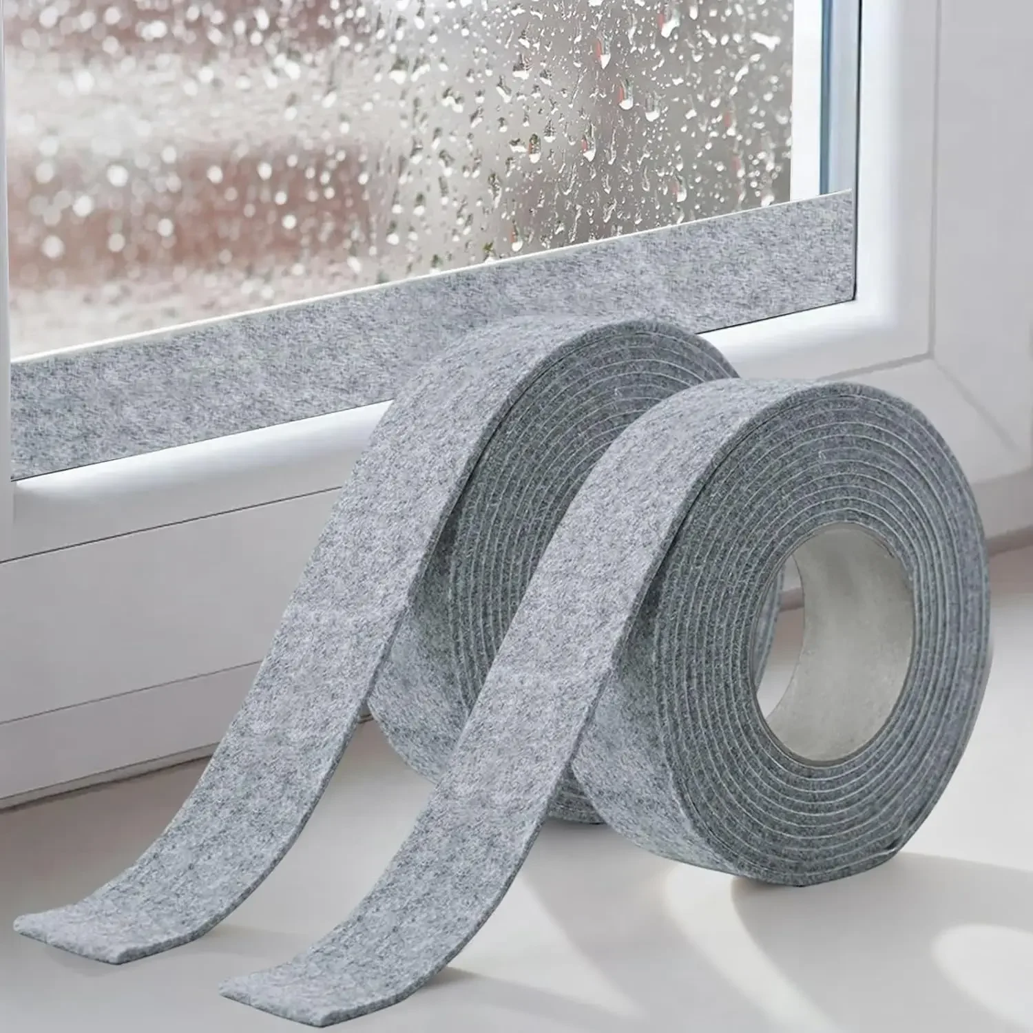 4M Self-Adhesive Felt Water Absorbing Pad, Thickened Anti-Condensation Sticker for Window Glass Winter Protection