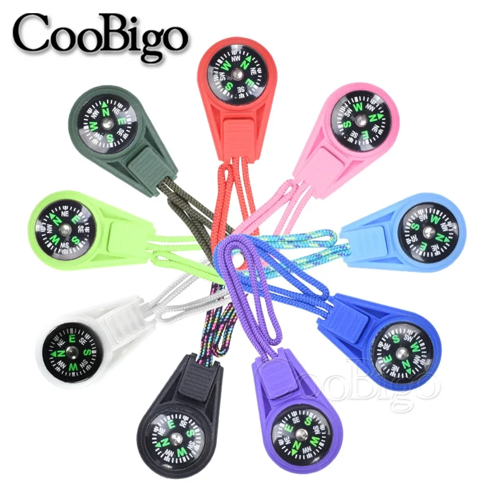 

Красочный мини-компас для выживания на молнии, брелок для уличного рюкзака, кемпинга, пешего туризма, охоты, карманный навигатор, инструмент для приключений