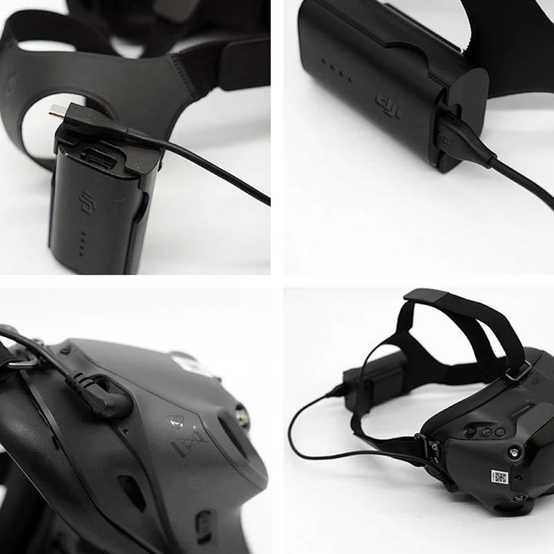 Cavo di alimentazione della batteria + scatola della batteria con Clip posteriore per occhiali DJI FPV Drone 30Cm/1TF