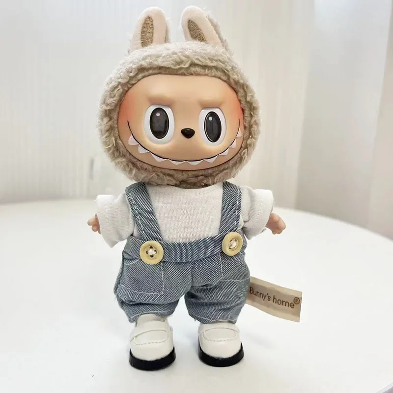 17 centimetri Mini Peluche Vestiti della Bambola Vestito Accessori Per La Corea Kpop Eso Labubu Idol Bambole stile Britannico vestito Abbigliamento Regalo