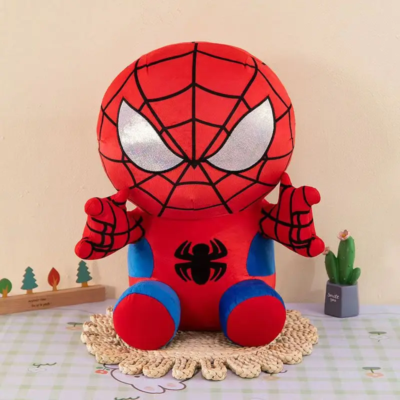 25CM Marvel Movie The Avengers Anime Cartoon Figure Spider Man Riempi giocattoli di peluche Kawaii Simpatiche bambole di pezza Regali di Natale per bambini