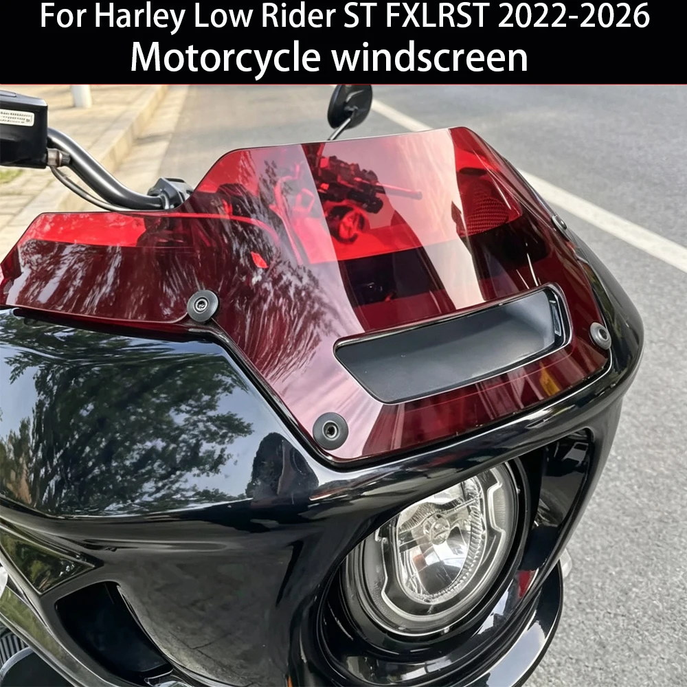 2022-2026 Red Motorcycle Windshield Kit New For Harley Low Rider ST FXLRST Softail Custom Parts Accessories