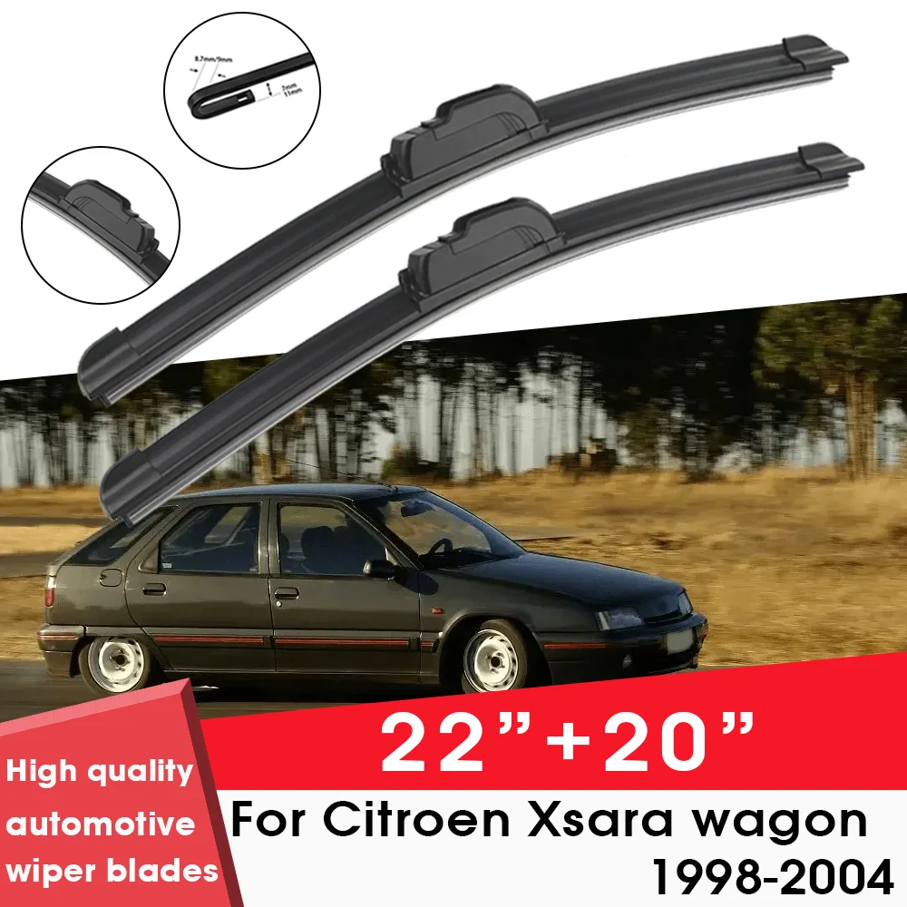 

Car Wiper Blade For Citroen Xsara wagon 1998-2004 22"+ 20" Windshield Windscreen Clean Naturl Rubber Cars Wipers Accessories