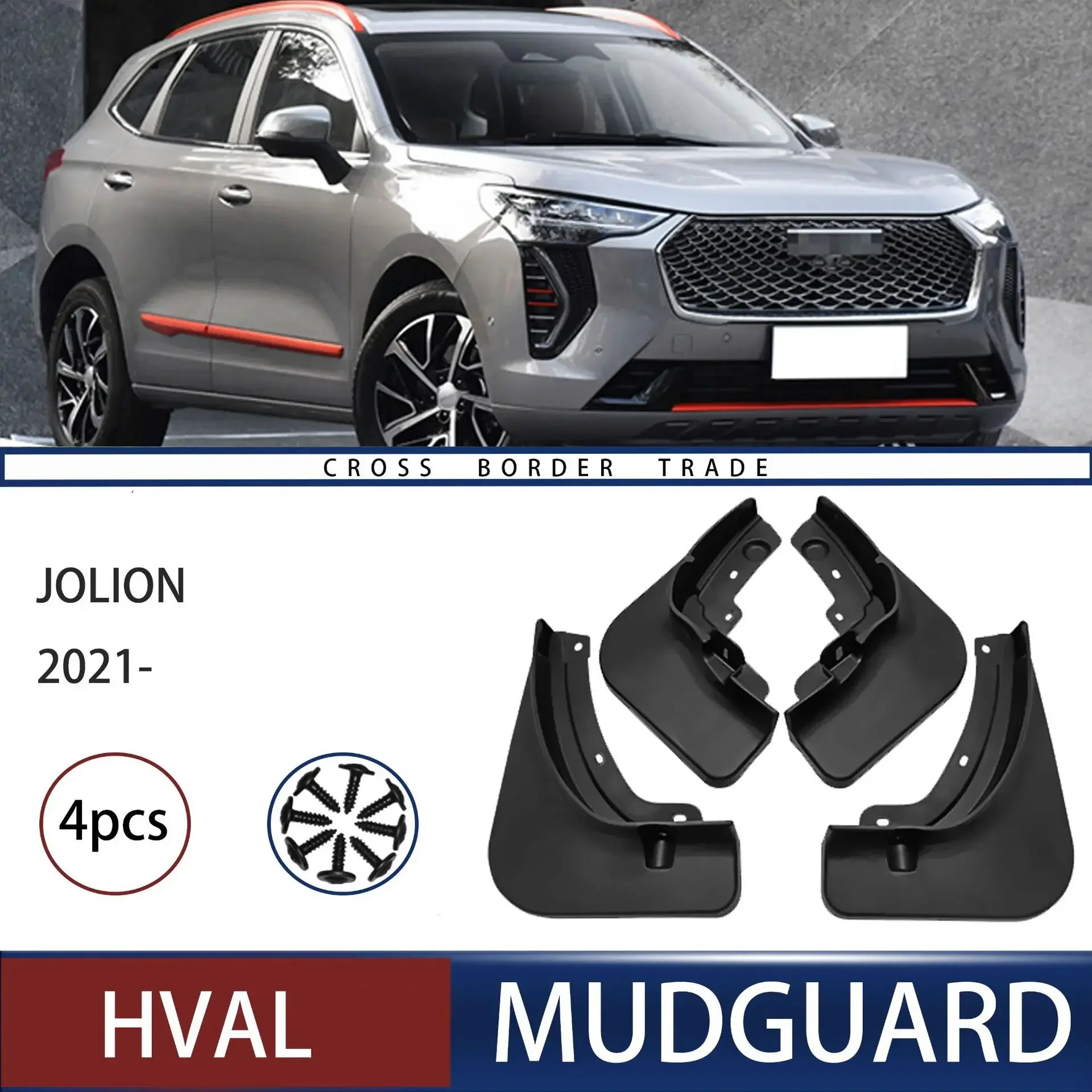 

FOR Haval Jolion 2021 Car Molded Mud Flaps Splash Guards Mudguards Front Rear Styling Front Rear Car Accessories