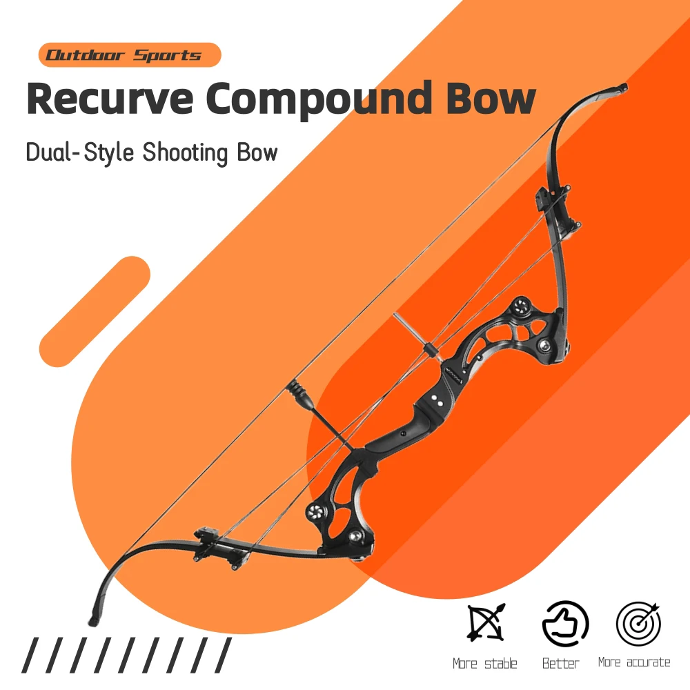 

40-55lbs Compound Recurve Bow Kit Complete with Accessories for Adults and Hunters Outdoor Hunting Target Shooting Practice