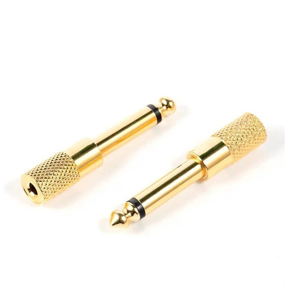 Musical Sound 4/24/50/100 Pieces Stereo Audio Adapter 6.35mm (1/4 inch) Male to 3.5mm (1/8 inch) Female Headphone Jack Plug