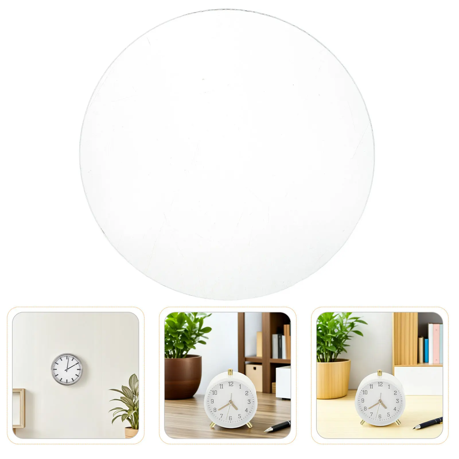 5.38 Inch Round Convex Clock Glass Dome Cover Replacement for Wall Mantel Analog Clock Face