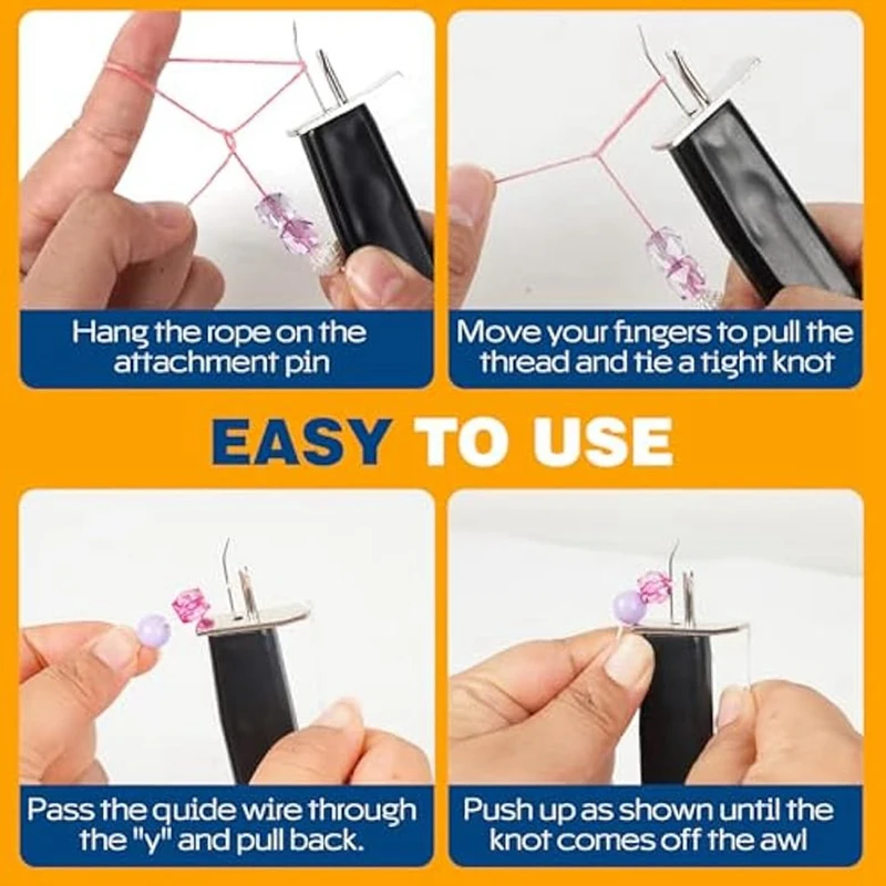 Top-3Pcs Jewelry Bead Knotting Tool For Create The Secure Knots, Pearl Jewelry Making Tool Bead Knotting Tool