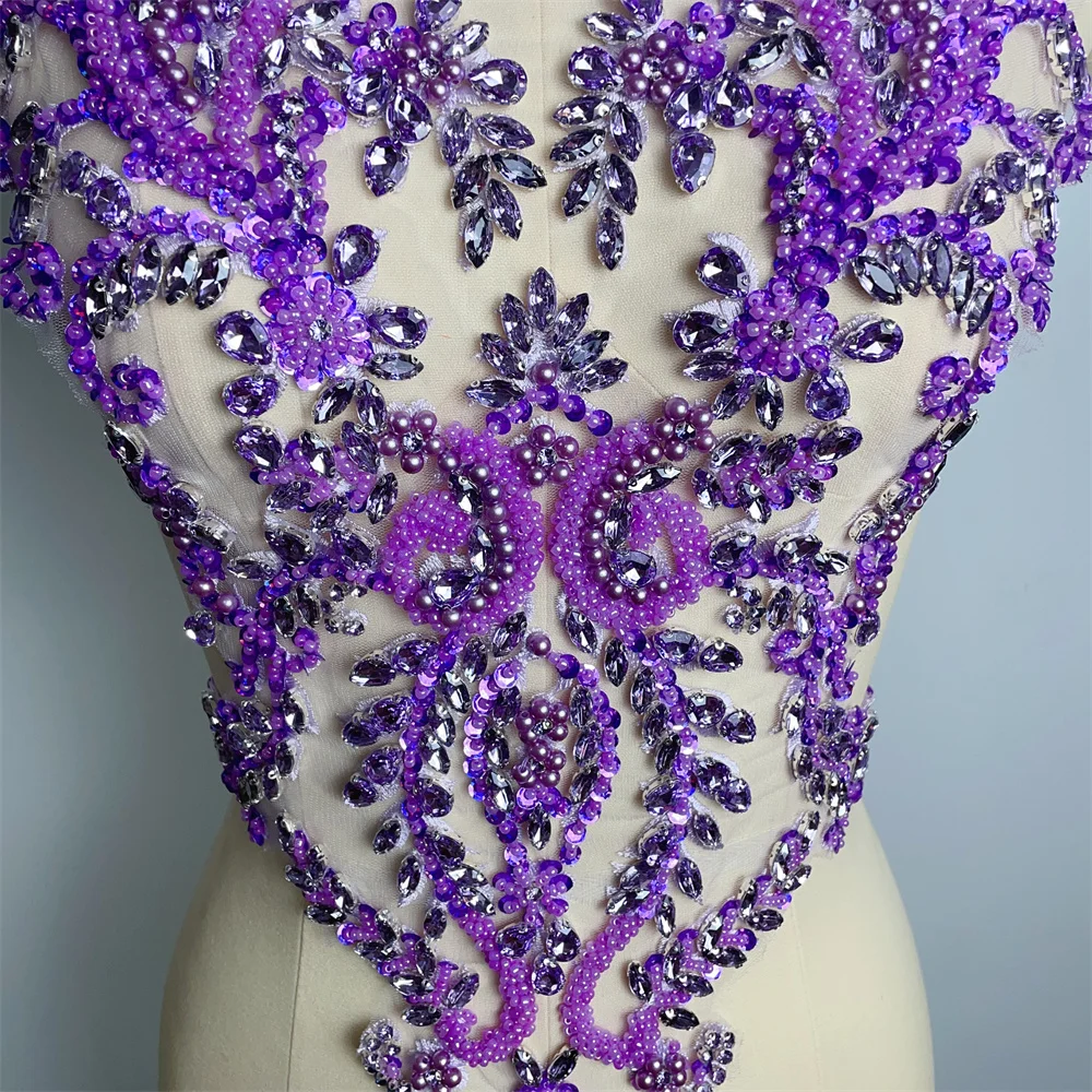 Handmade New hot selling Acrylic Applique patches Sew on collars for wedding dress DIY