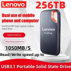 Lenovo Hard Disk Mobile SSD E60 1TB 2TB 256TB USB 3.1 HD External Hard for Laptop PS5 Mobile Hard Disk HDD Storage