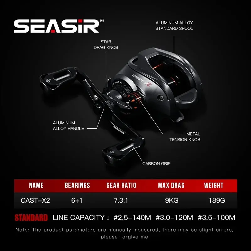 Carretilha de Pesca Seasir Cast X2 Baitcasting — foto 2