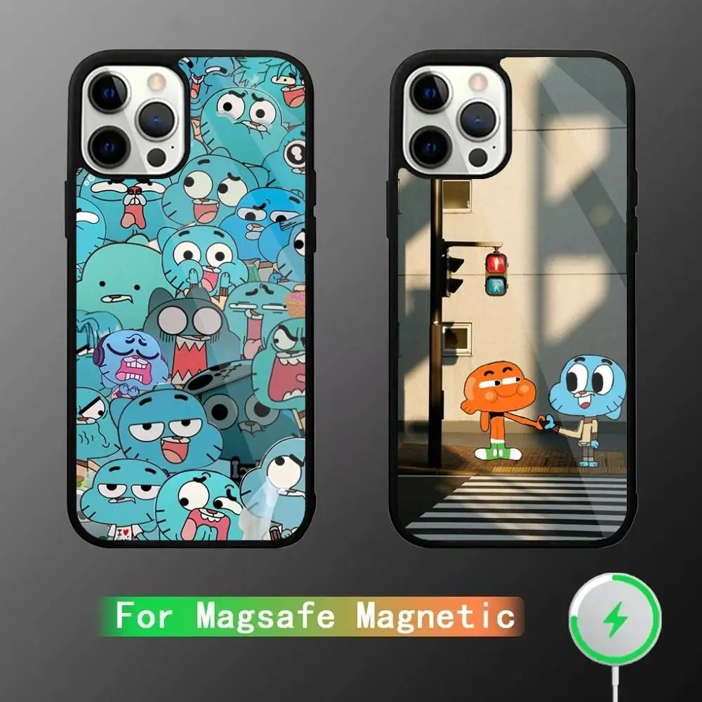 

A-Amazing World G-Gumball Phone Case For iPhone 17,16,15,14,13,12,11,Pro,Max,Plus,Mini,SE4,E Magnetic Magsafe Wireless Charging