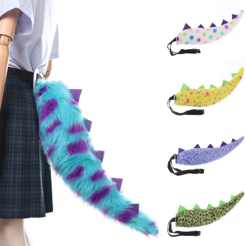 cauda-de-dinossauro-verde-para-halloween-cauda-de-monstro-peluda-acessorio-ajustavel-para-criancas-ideal-para-apresentacoes-e-festas-de-fantasia