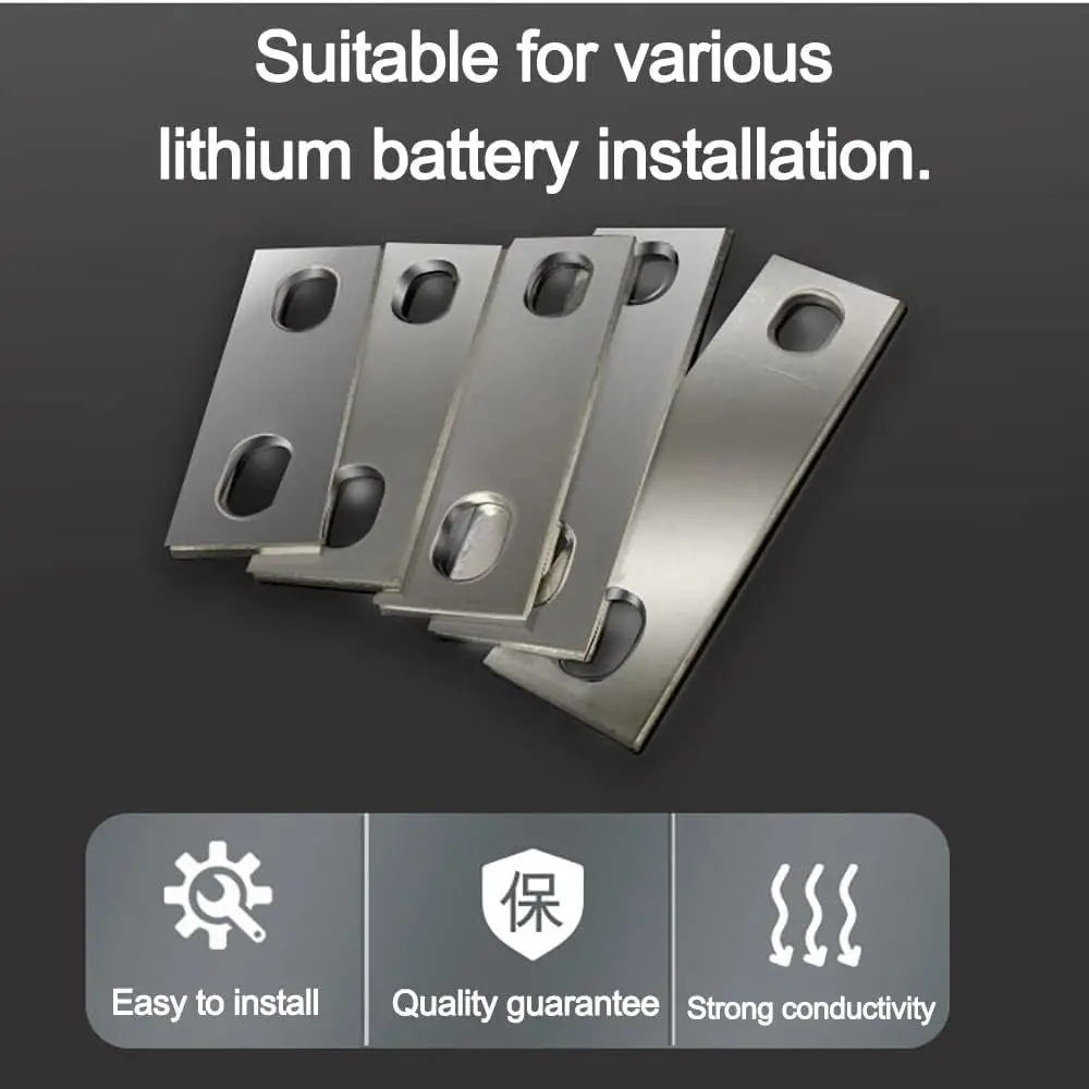 New M6 Bus Bars Connector Flat Nickel-plated Copper Battery Busbar Copper Busbar Lifepo4 Cell Lithium