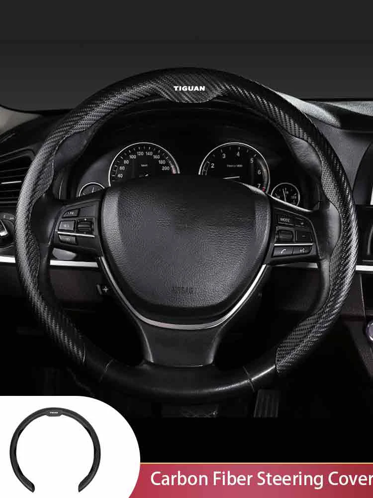 

Car Leather/Carbon Fiber Pattern U-shaped Steering Wheel Cover For VW Tiguan GTI Passat B5 B6 B7 CC Jetta MK5 MK6 Polo