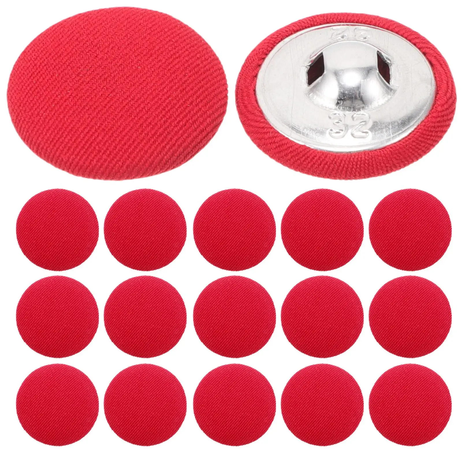 

20 Pcs Fabric Covered Buttons for Coats Jackets Buttons For Crafts Men Retro Sewing Crafts Durable Quality Large Set