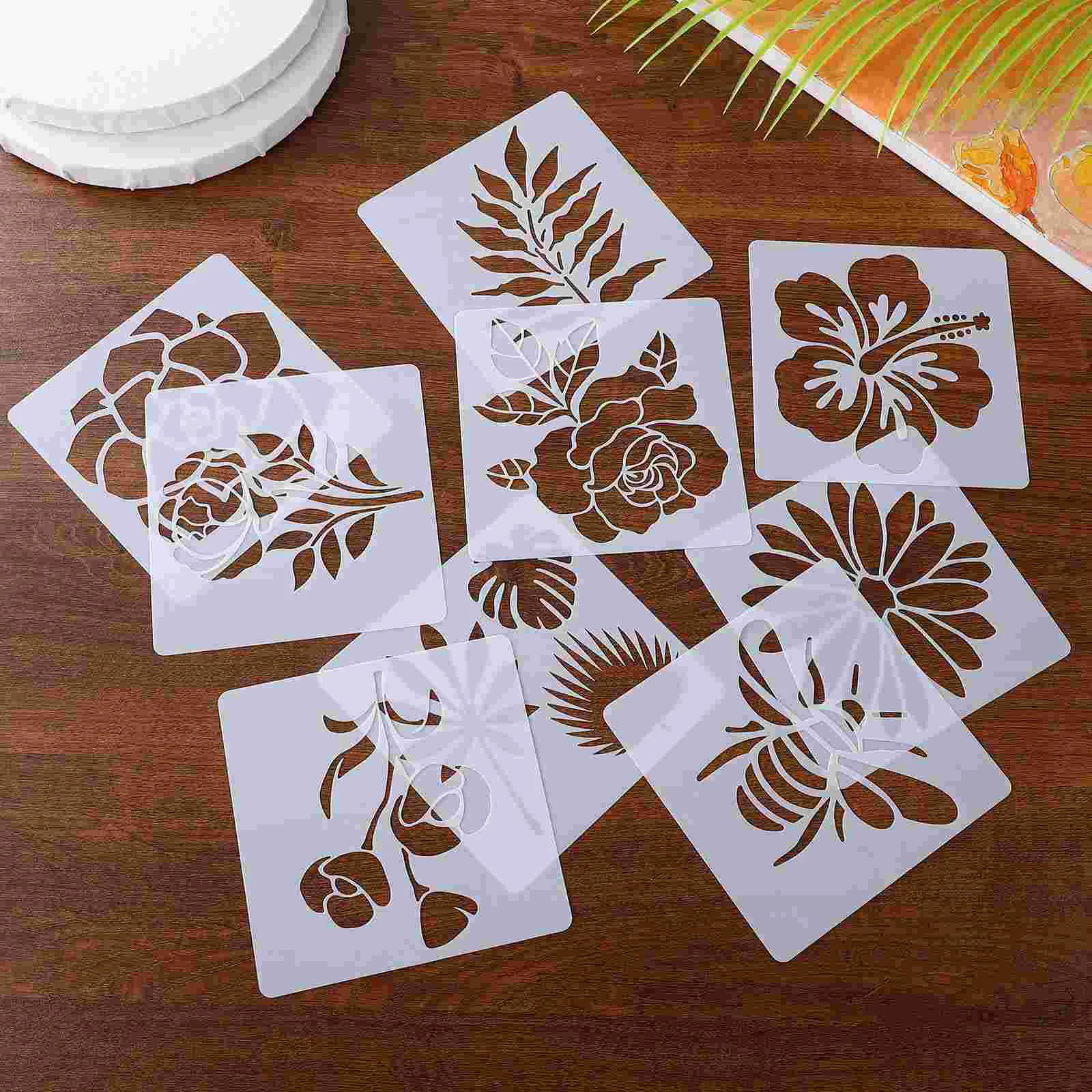 36 Pcs Painting Template Journal Planner Stencils Floral Drawing for on Wood Templates Bird The Flowers