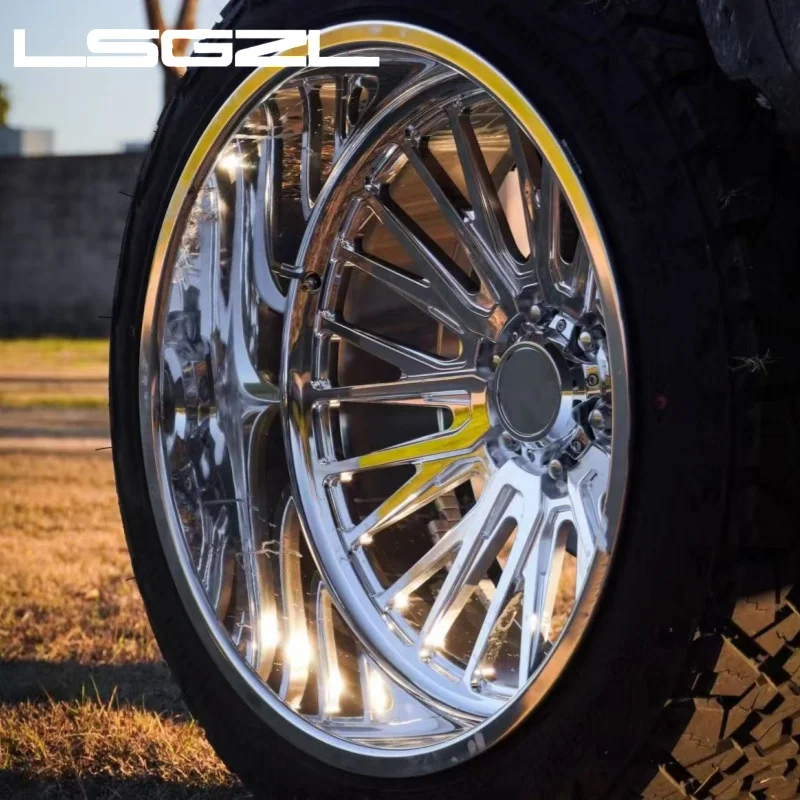 LSGZL Custom Forged Truck Wheels 20x10 22x12 22x14 24x12 24x14 Deep Dish Rims 6x139.7 6x5.5 8x6.5 8x180 10x225 for chevy truck