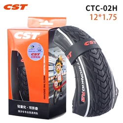 CST-Folding Bicycle Tire with Tube for Children, 12x1.75, 44-203, CTC-02H, 120TPI, Wheel Tyres for Kids