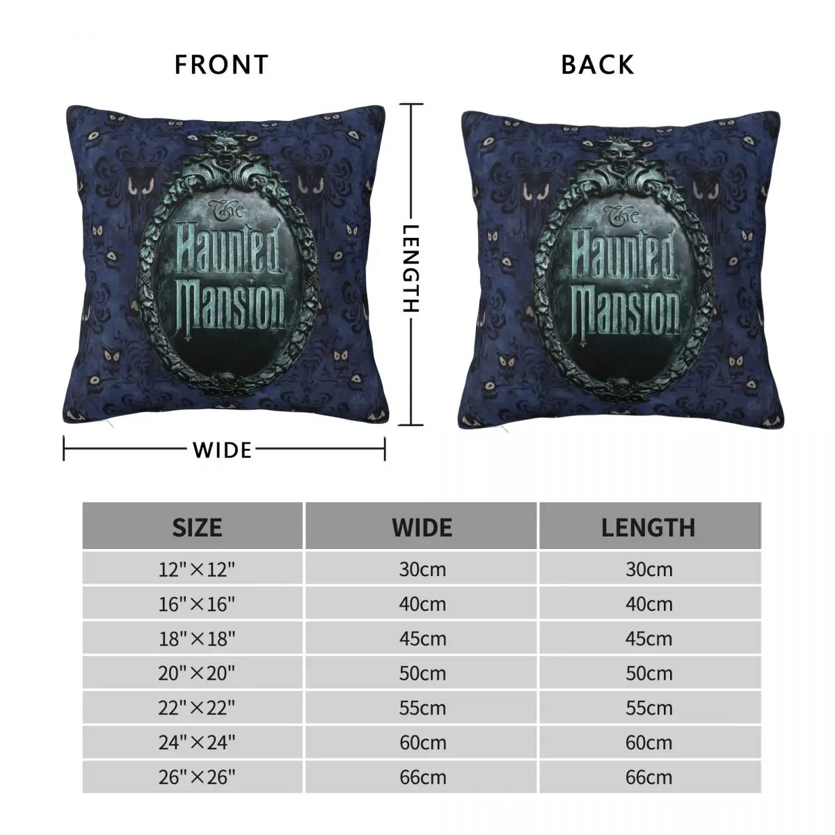 Haunted Mansion Welcome Foolish Mortals Square Pillowcase Polyester Linen Velvet Creative Throw Pillow Bed Cushion Cover 45x45