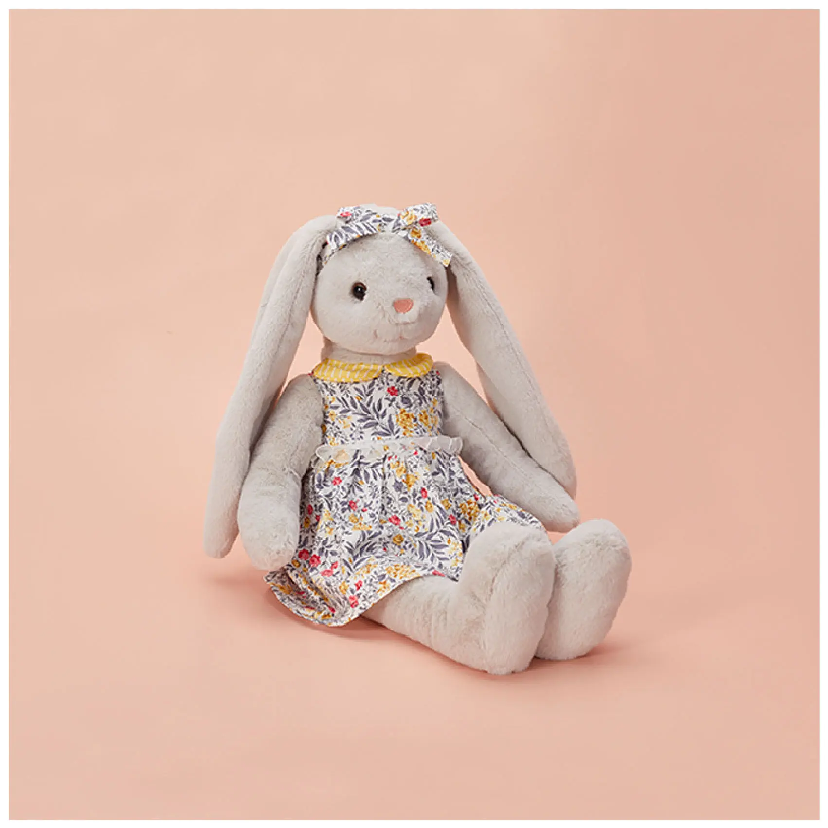 45cm Plush Rabbit Doll in a Flower Dress - Ideal Girls' Festival Gift & Indoor Decorative Ornament