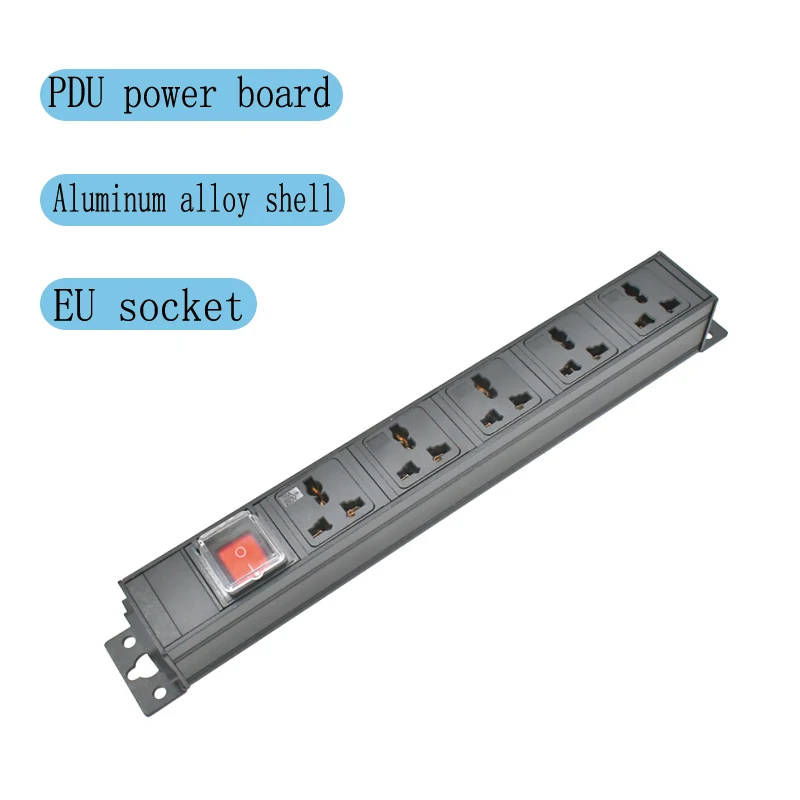 

Плата питания PDU корпус из алюминиевого сплава 1-8AC с двойным выключателем без удлинителя