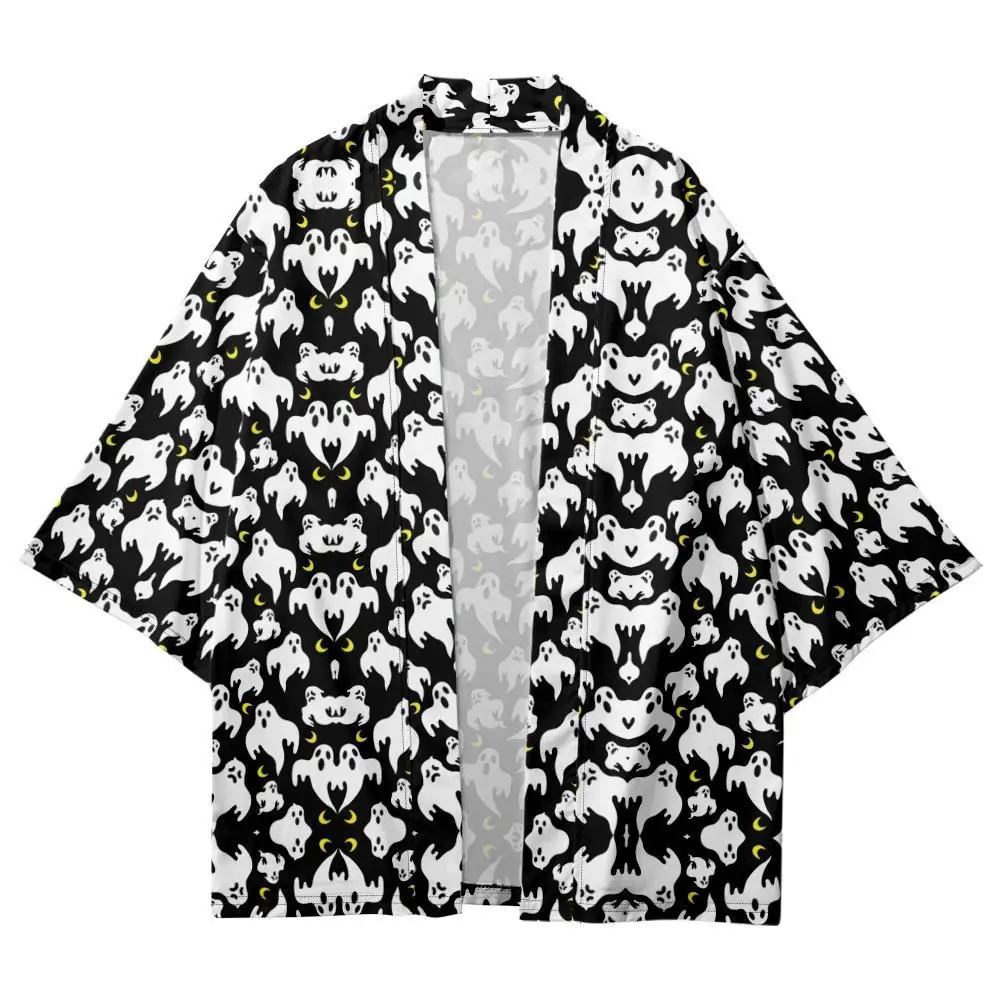 

Fashion Casual Black Print Traditional Haori Women Men Japanese Style Asian Clothing Male Female Cosplay Cardigan Shirts Kimono